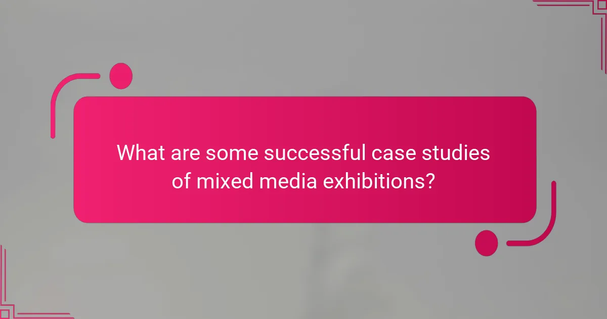 What are some successful case studies of mixed media exhibitions?
