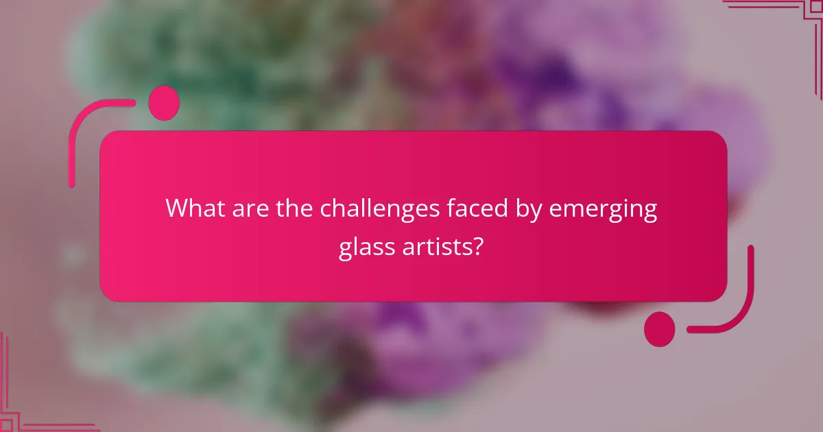 What are the challenges faced by emerging glass artists?