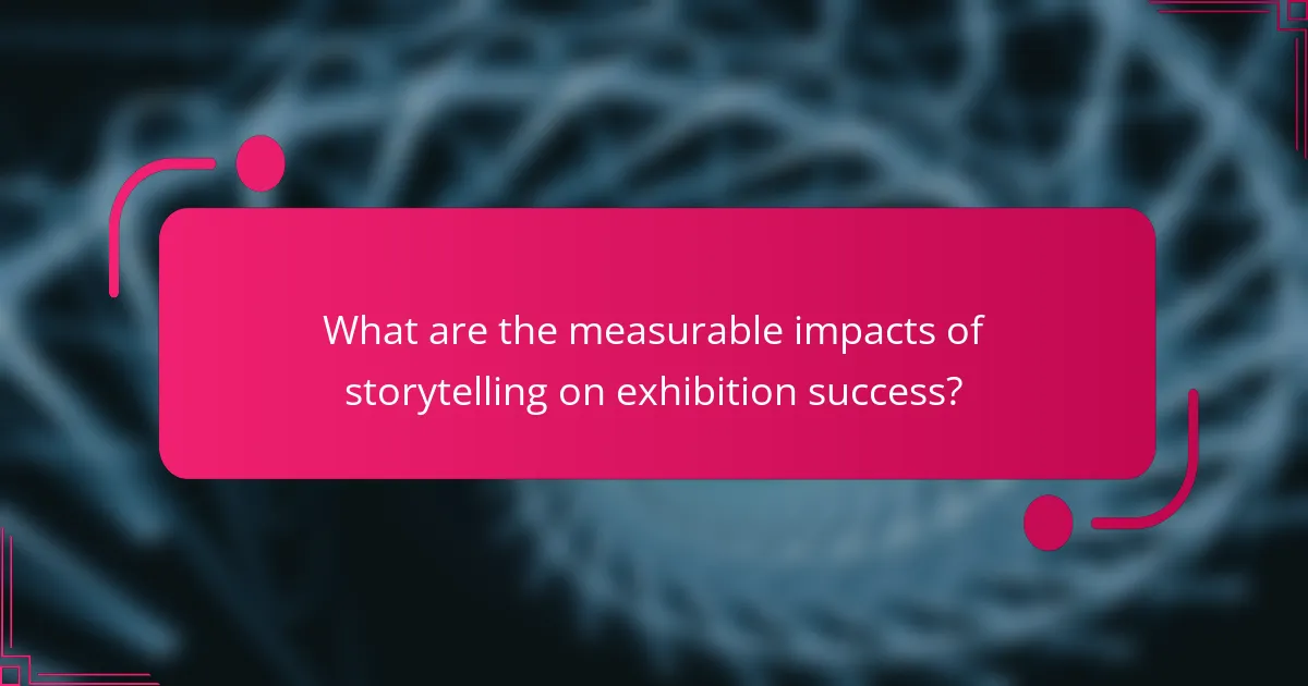 What are the measurable impacts of storytelling on exhibition success?
